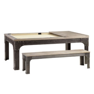 TABLE BILLARD + BANC SUR DFOND BLANC