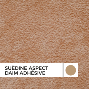 Zoom matière suédine aspect daim brun beige adhésive