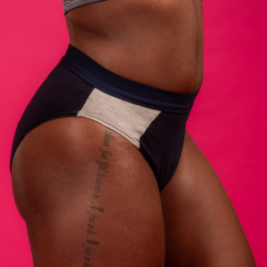 Culotte menstruelle portée
