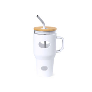Gourde en bambou et verre premium