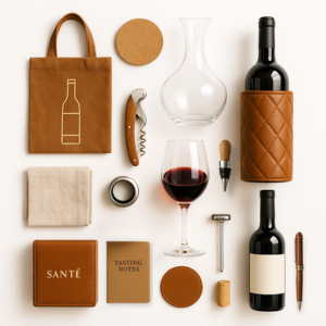 Sélection d&rsquo;objets à personnaliser autour du vin