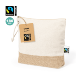 trousse fairtrade (Jute Laminé/ Coton) Spécifications de l'article:21.5 cm x 5 cm x 16.5 cm | 30 gr.