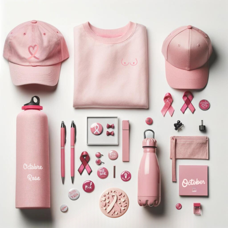 Sélection d’objets personnalisables pour Octobre Rose