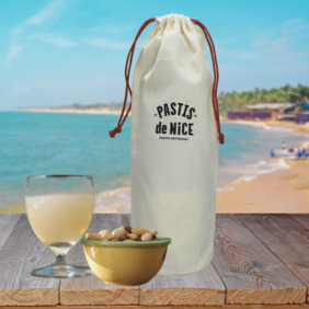 PASTIS DE NICE : Un pochon de bouteille pour une marque de spiritueux