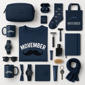 Sélection d&rsquo;objets à personnaliser pour Movember