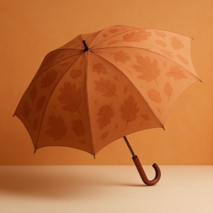 parapluie personnalisé sur le thème de l'automne