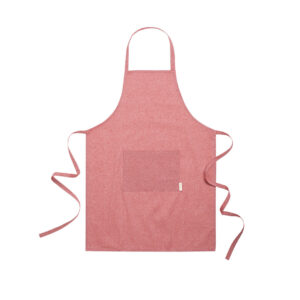 Tablier en coton recyclé rouge
