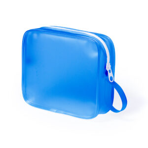 trousse transparente bleue